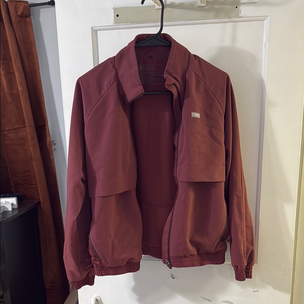 Figs Burgundy Jacket Size S